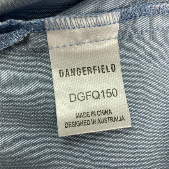 DANGERFIELD Chambray Wildcat Boxy Shirt Size 10 - Picture 5 of 5